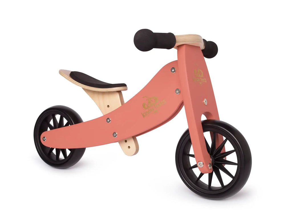 2-in-1 houten loopfiets & driewieler Tiny Tot - Coral