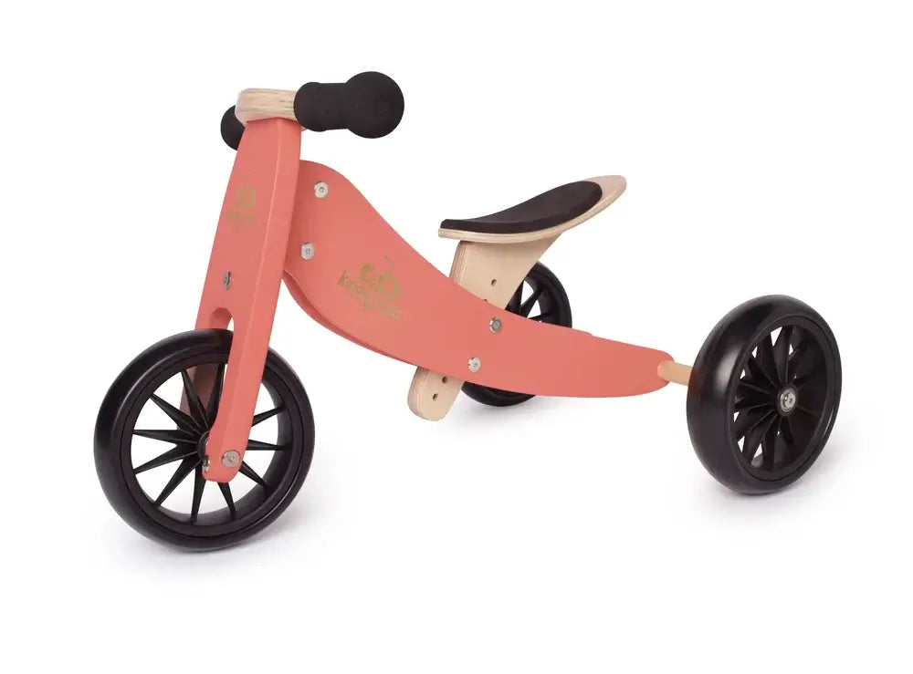 2-in-1 houten loopfiets & driewieler Tiny Tot - Coral