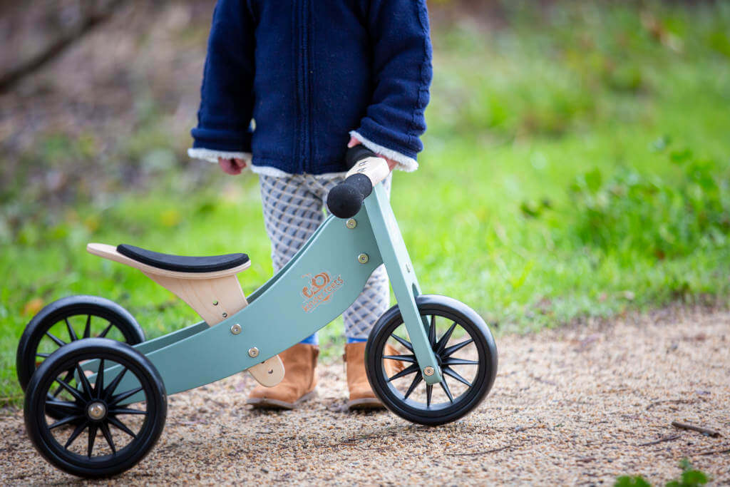 2-in-1 houten loopfiets & driewieler Tiny Tot - Sage