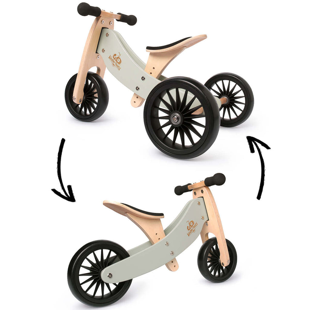 2-in-1 houten loopfiets & driewieler Tiny Tot - Sage